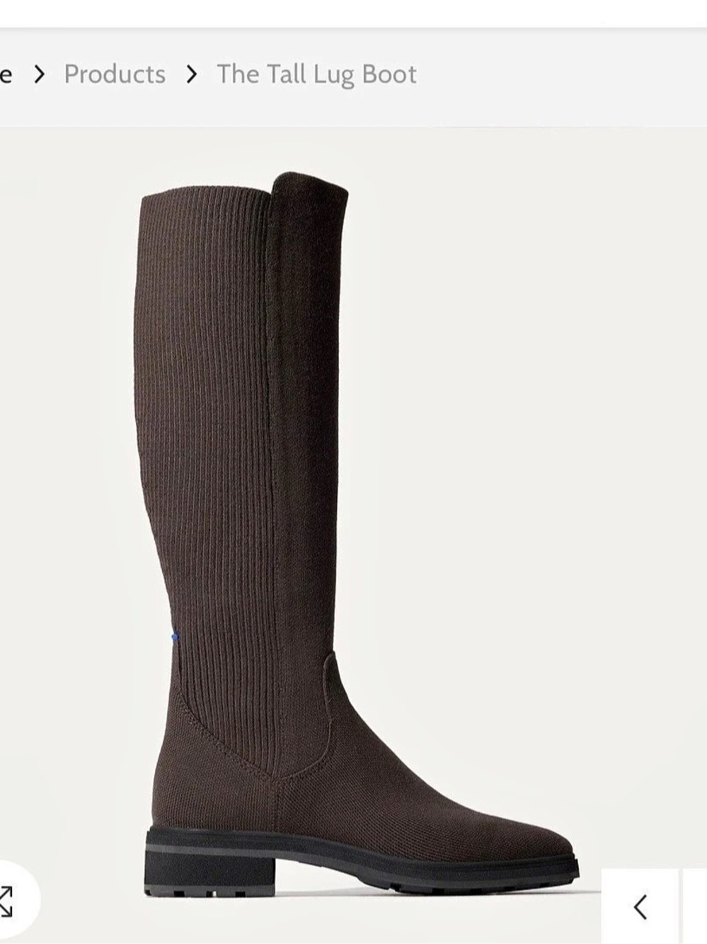 Rothy’s The Tall Lug Boot Tall Lug Boots in Brown US 9.5 Like New